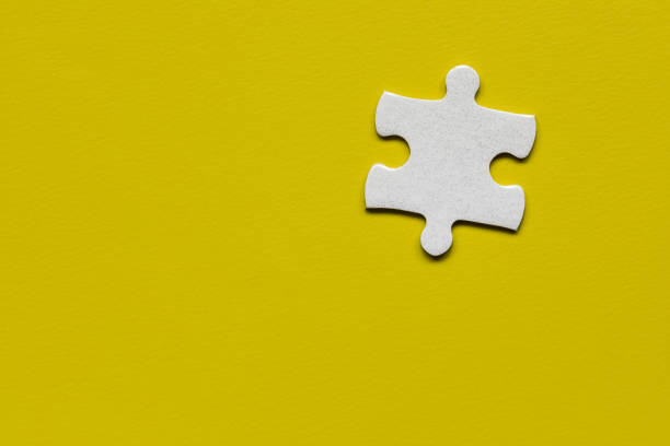 blank puzzle piece. Clipping path included.