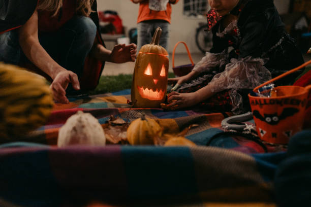istock Jack O' Lantern's on a Halloween night 1178984393