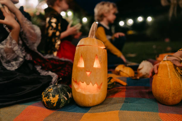istock Jack O' Lantern's on a Halloween night 1178984415