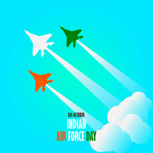 8th October Indian Air Force Day illustration in vector file 8th October Indian Air Force Day illustration in vector file Indian Air Force Day stock illustrations