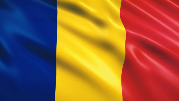 Bandiera Della Romania - Fotografie stock e altre immagini di