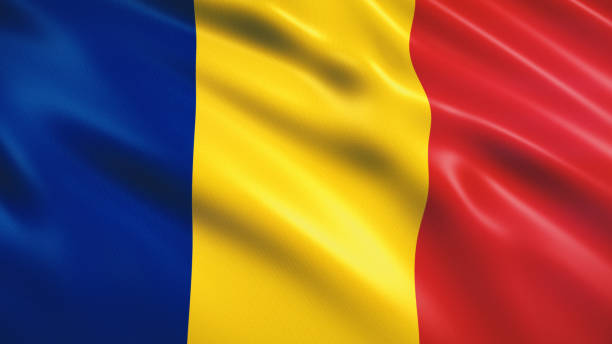 romania flag - romania flag romanian flag colors imagens e fotografias de stock