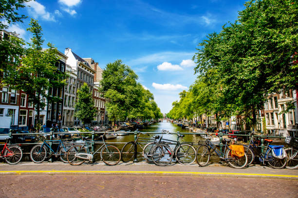 istock Amsterdam cityscape during summertime in Netherlands 1178994329