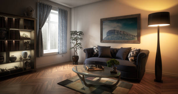 istock Stylish and Refined Asian Living Room 1179001584
