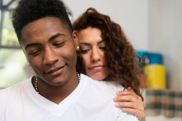 istock Young beautiful interracial couple in love 1179005547