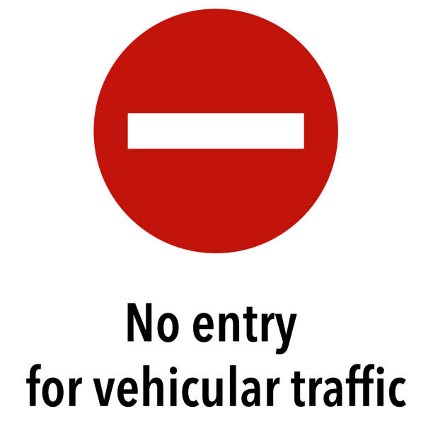 istock no entry Information and Warning Road traffic street sign, vector illustration collection isolated on white background for learning, education, driving courses, sticker, icon. 1179007923