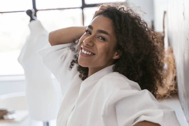istock Beautiful lady beginning her day in good spirits 1179010045