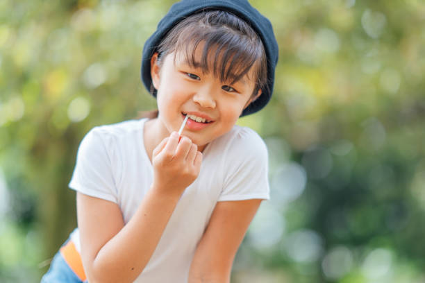 A portrait of a little confident girl while posing for the camera.