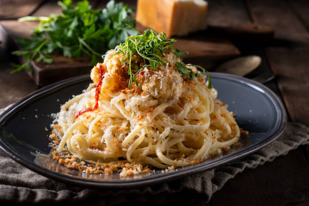 espaguete do vegetariano - italian cuisine - fotografias e filmes do acervo