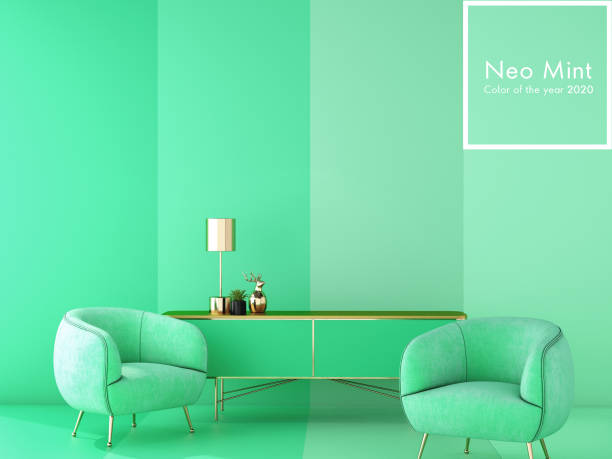 istock interior design for color trend 2020,3d rendering,3d illustration 1179015224