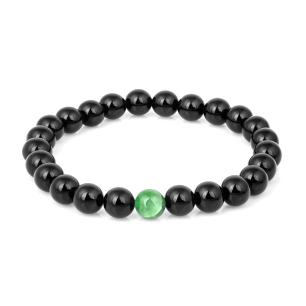 istock Stone bracelet isolated on white background 1179017423