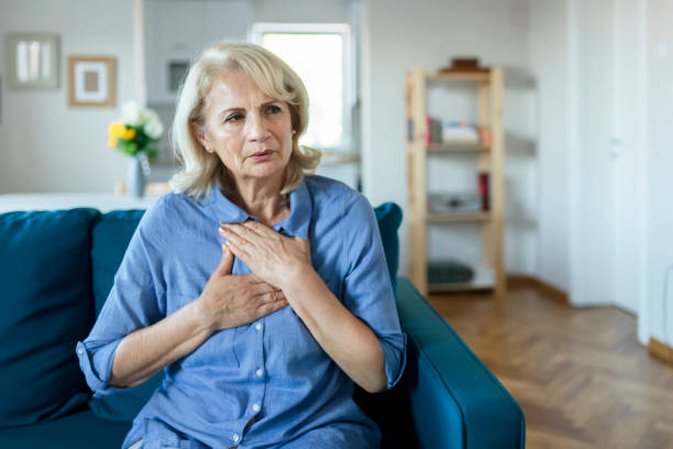 istock Upset stressed older woman feeling heartache 1179022490