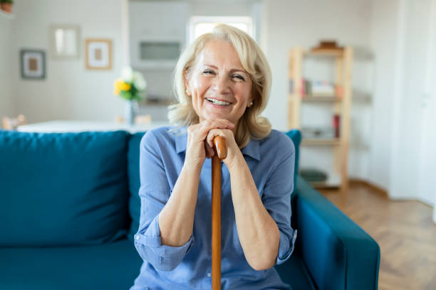 istock Positive Elderly Woman Smiling 1179022703