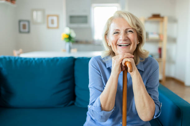 istock Positive Elderly Woman Smiling 1179022717