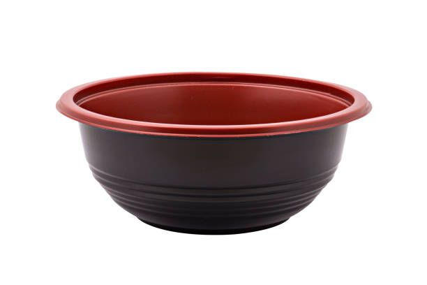 istock black plastic plate / bowl food for microwave / package / mockup 1179026296