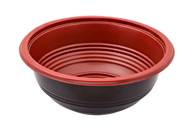 istock black plastic plate / bowl food for microwave / package / mockup 1179026311