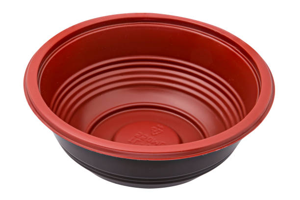 istock black plastic plate / bowl food for microwave / package / mockup 1179026323