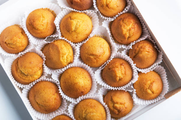 istock Cupcakes top view. DIY homemade cakes 1179031940