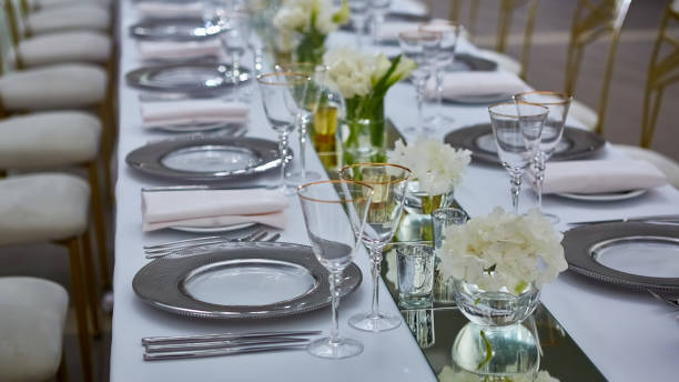 istock Beautifully organized event. Served festive table ready for guests. 1179047133