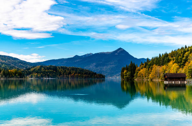 istock Walchensee. with alps mountains. Bavaria, Germany 1179049010