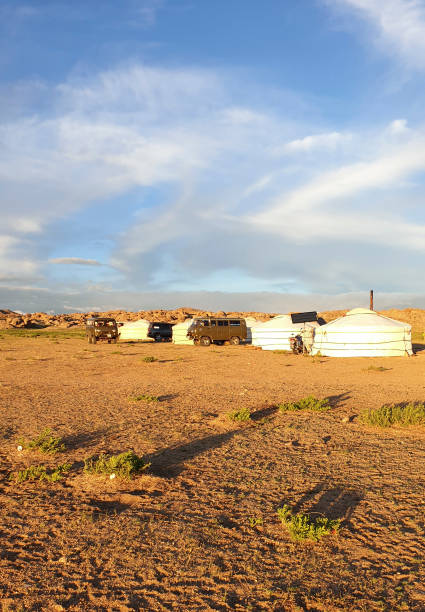 istock Mongolian Gers and a Russian Vans at the Gobi Desert - Mongolia 1179050954