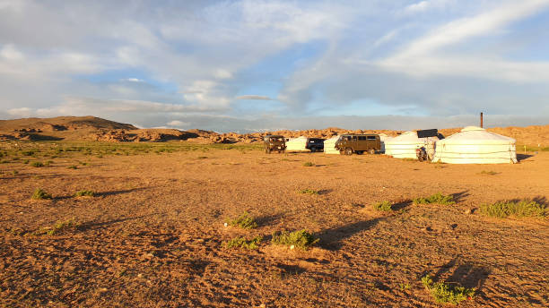 istock Mongolian Gers and a Russian Vans at the Gobi Desert - Mongolia 1179050997