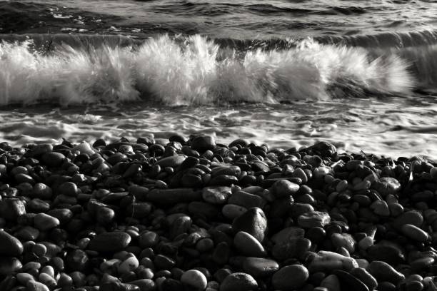 istock Rock textures and waves on the shore in Cartagena, Spain 1179055486