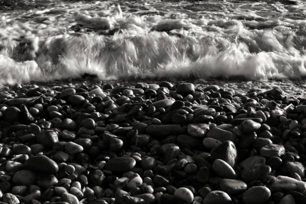 istock Rock textures and waves on the shore in Cartagena, Spain 1179059308