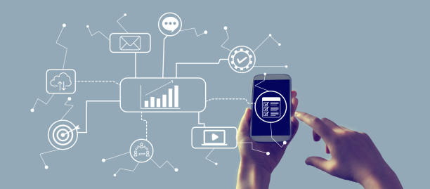 istock Marketing concept with smartphone 1179066048