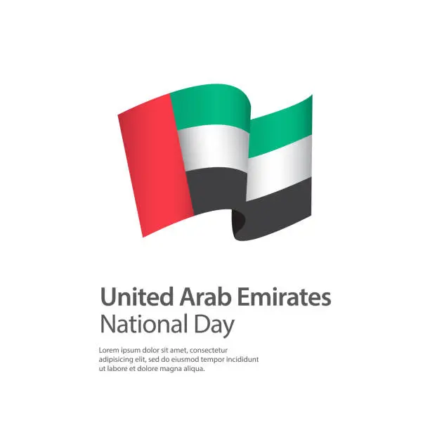 Vector illustration of United Arab Emirates National Day Celebration Vector Template Design Illustration