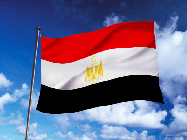 istock egypt flag fluttering in the wind,3D illustration 1179091407