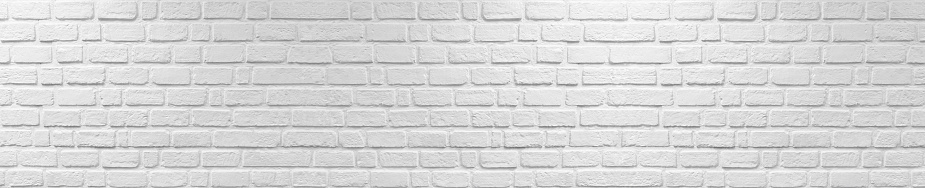 White cement plaster walls made of bricks look old and vintage background texture, panorama photo.