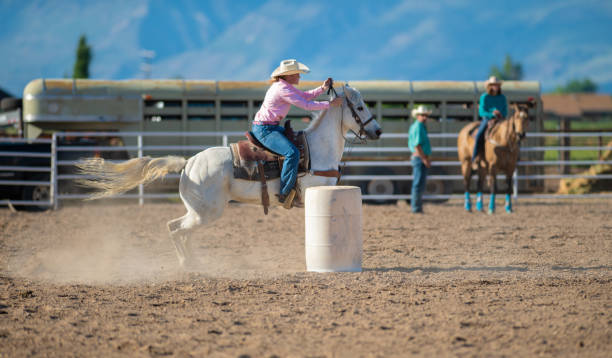 istock Cowgirl barrel racing rodeo 1179097178