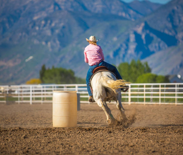 istock Cowgirl barrel racing rodeo 1179097291