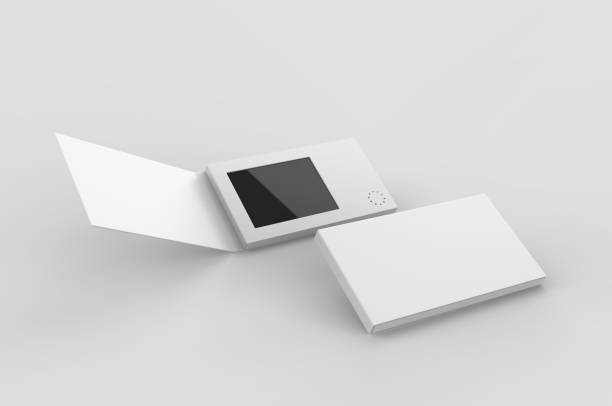 istock Blank  LCD Video Mailer Card And Brochure For branding. 3d render illustration. 1179098549