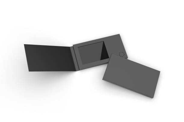 istock Blank  LCD Video Mailer Card And Brochure For branding. 3d render illustration. 1179098562