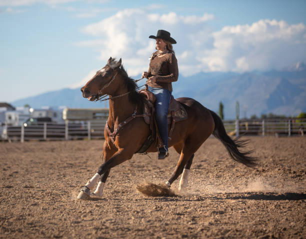 istock Cowgirl barrel racing rodeo 1179098572