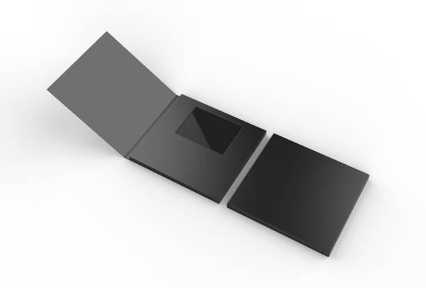 istock Blank  LCD Video Mailer Card And Brochure For branding. 3d render illustration. 1179098842