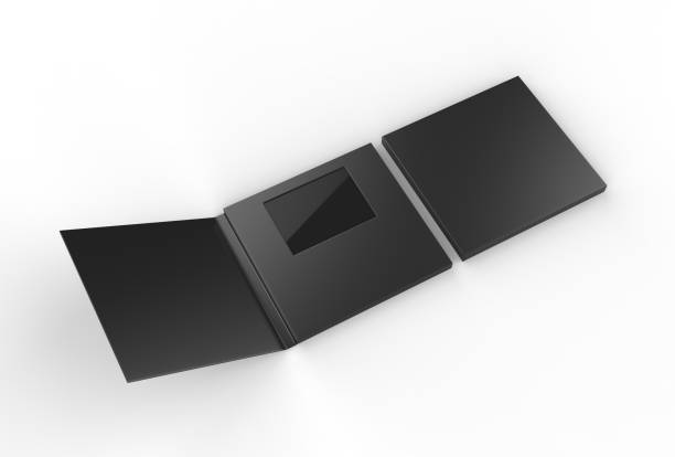 istock Blank  LCD Video Mailer Card And Brochure For branding. 3d render illustration. 1179098863