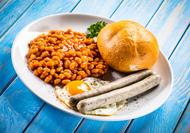 Grilled sausages and vegetables