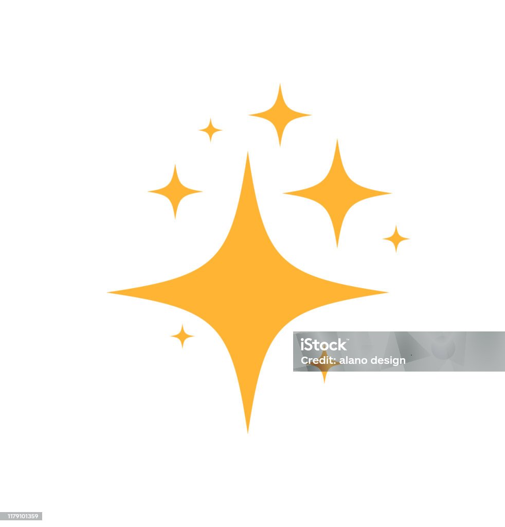 Sparkles Stars icon. on white background. Vector illustration Star - Space stock vector