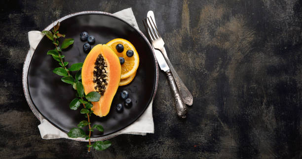 istock Ripe fresh papaya fruit 1179102145