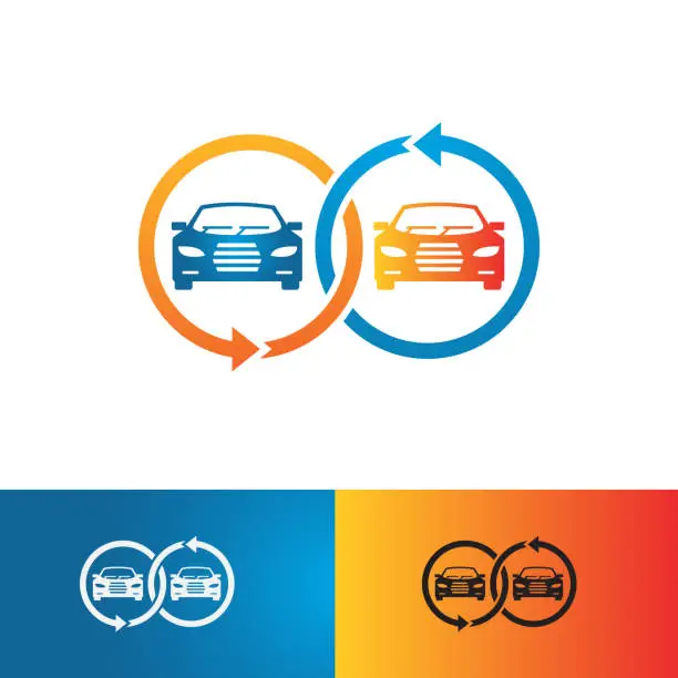 Vector illustration of Automotive shop trade Car logo vector a vehicle concept illustration