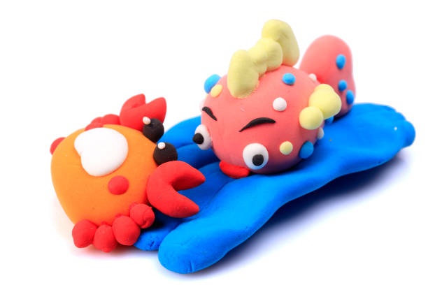 istock Animals made from play clay isolated on white background 1179109838