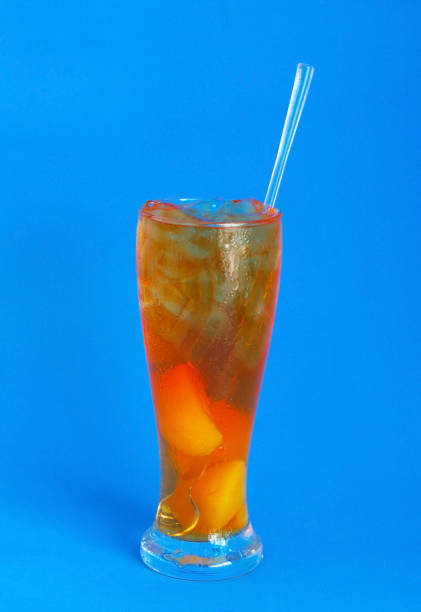 istock Glass of iced peach tea 1179112931