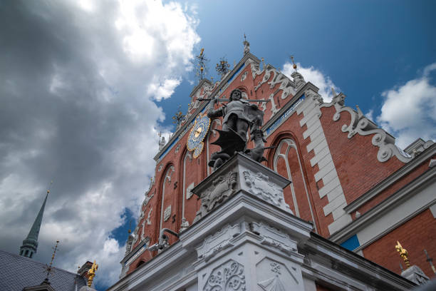 istock old houses on Riga street. Latvia 1179113024