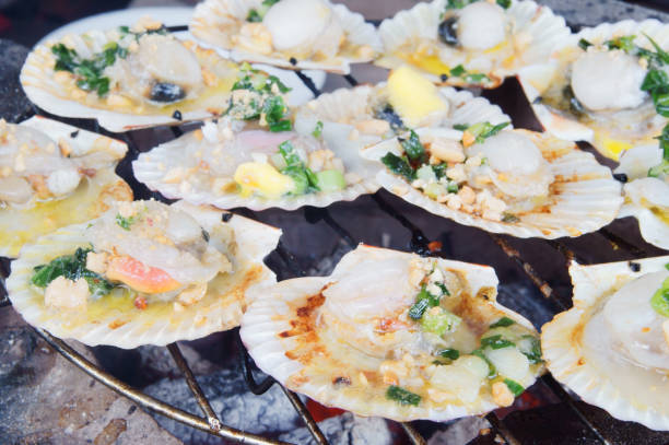 istock Barbecue grill cooking seafood 1179118505