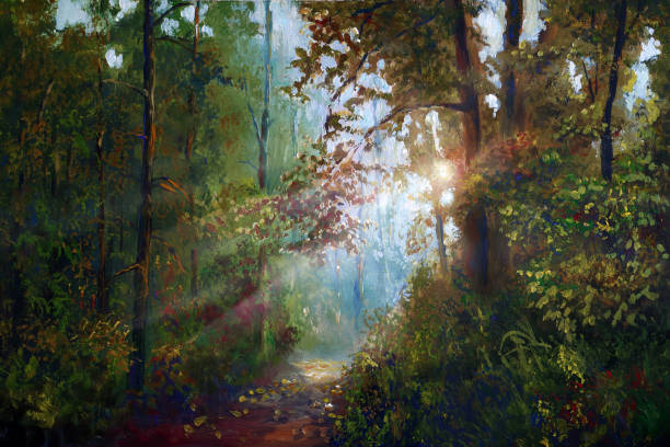 istock autumn landscape in oil painting 1179119484