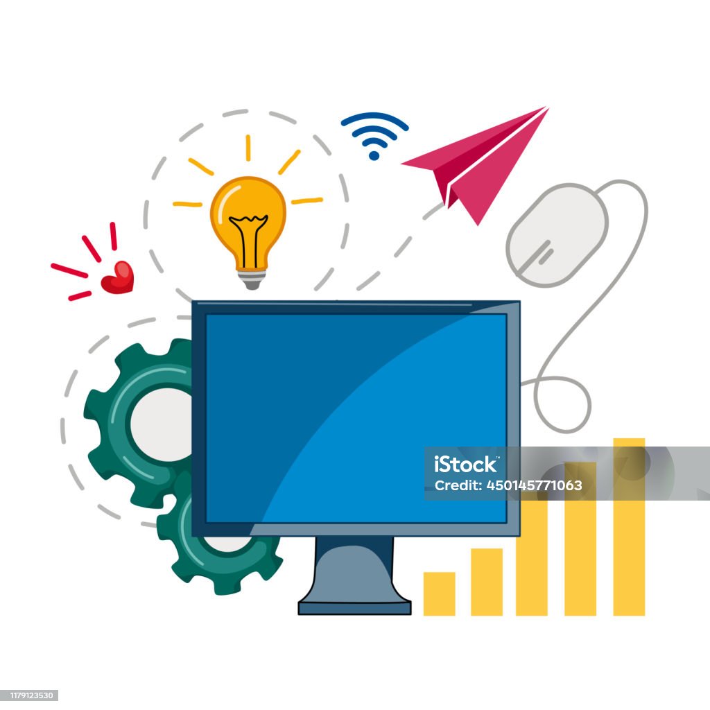 Infographics Technology Vector Graphics Internet Computer Modern ...