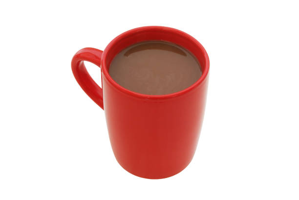 istock Red cup with cacao drink isolated 1179123538